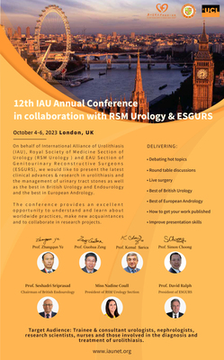 12th IAU Annual Conference in collaboration with RSM Urology & ESGURS