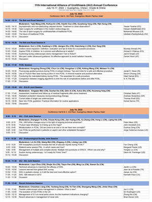 2022 IAU Annual Conference Schedule